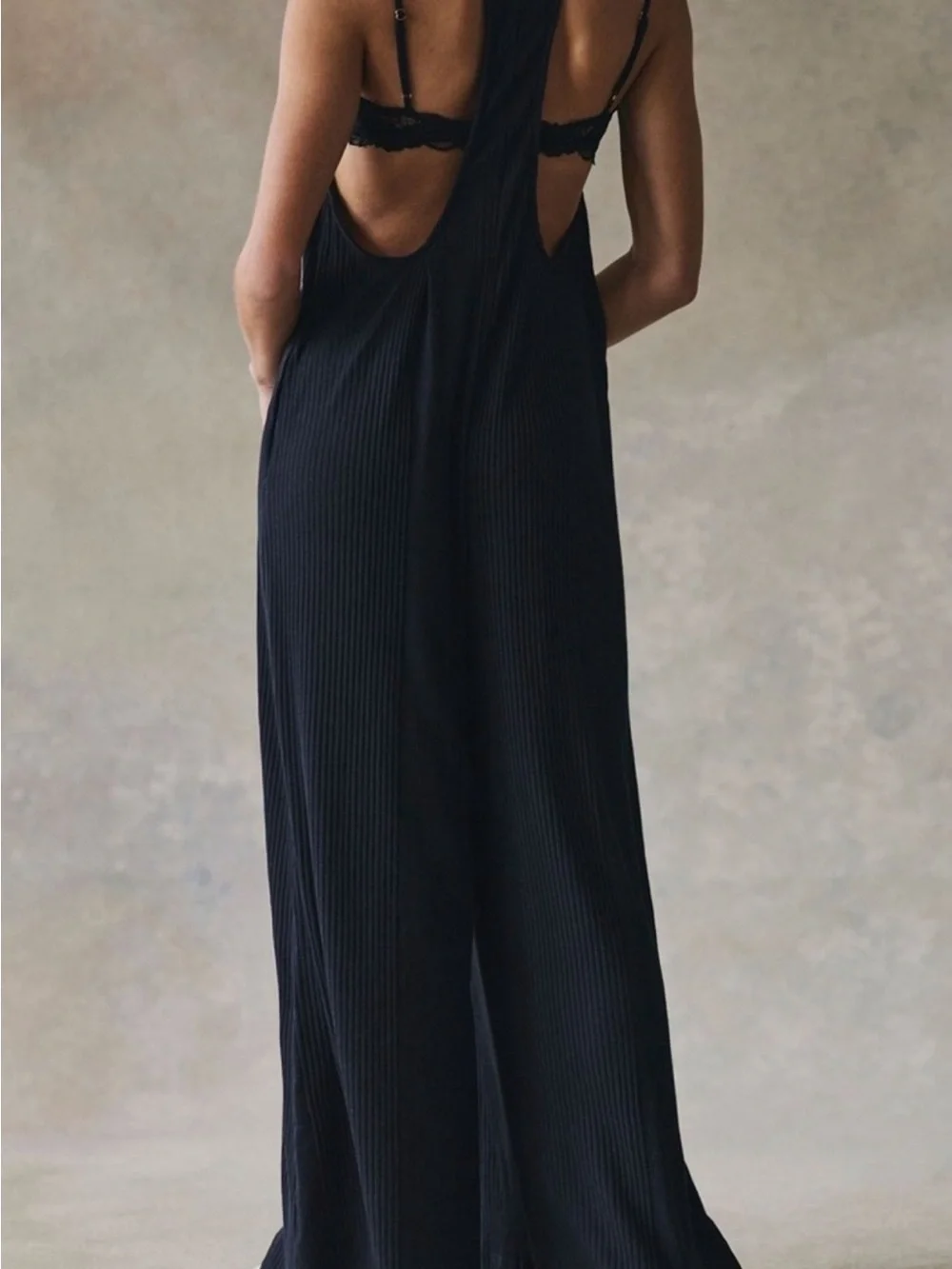 Free People Zena OneJumpsuit black ribbed